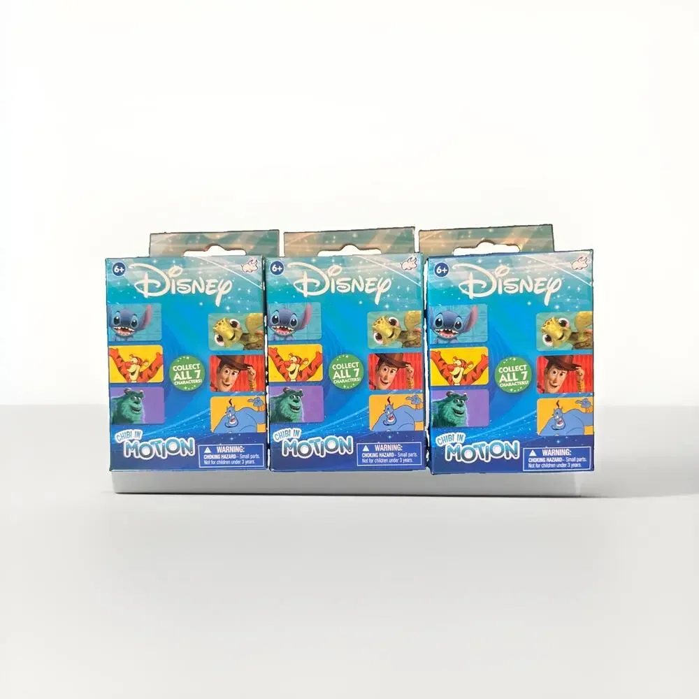 Disney Pixar Chibi in Motion Dangler Bag Clips - Lot of 3 Sealed Blind Boxes